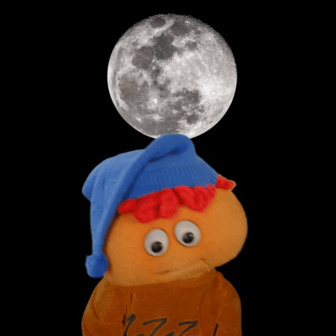 yawn at the moon