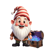 Crystals Cute Gnome Sticker