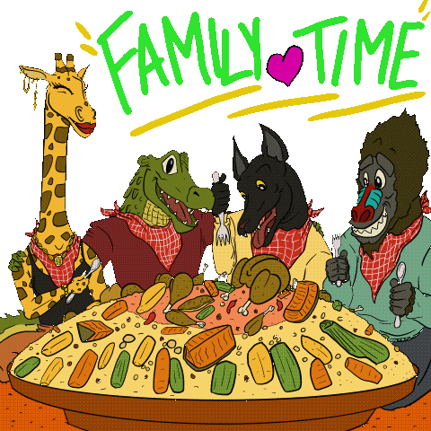Family Time Love Sticker