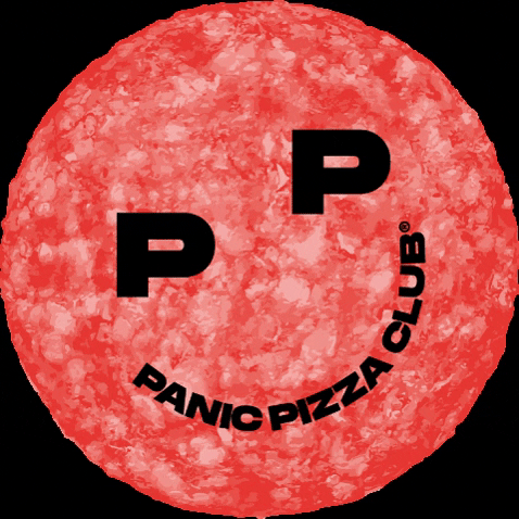 PANICPIZZACLUB giphygifmaker smile pizza smiley GIF