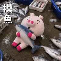 Lazy Pig 摸魚 GIF
