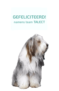 TALECT gefeliciteerd ijsselstein kantoorhond nieuwebaan Sticker