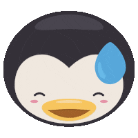 Nervous Penguin Sticker by My Dear Darling