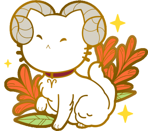 Zodiac Sign Cat Sticker by shourimajo