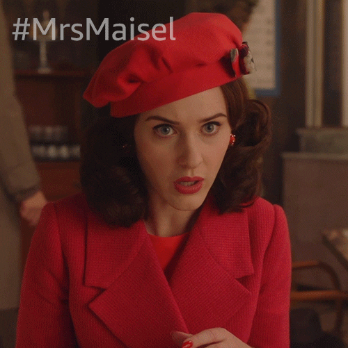 Rachel Brosnahan Prime Video GIF by The Marvelous Mrs. Maisel