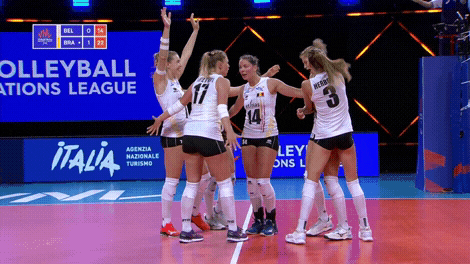 Celebrating Group Hug GIF by Volleyball World