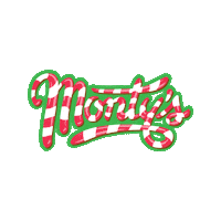 candy cane christmas Sticker by Monty's Good Burger