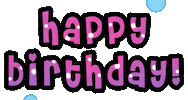 happy birthday pink Sticker by Mermaid Jules