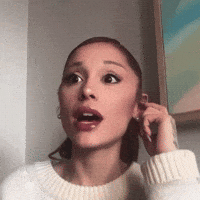 Shocked Ariana Grande GIF