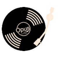 OpusCoffee record gainesville opus coffee Sticker