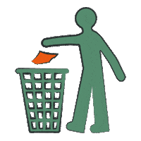 Illustration Trash Sticker