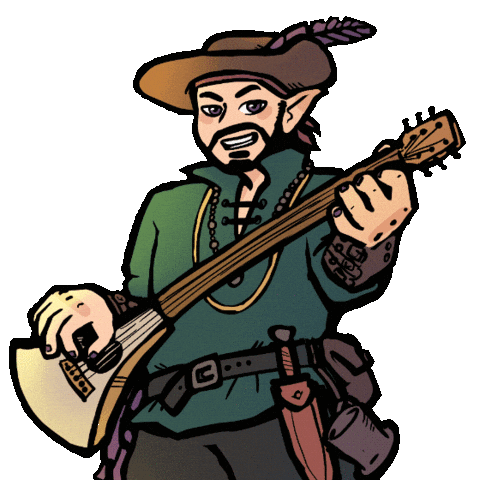 Tomfoolery Bard Sticker by Thom Fuewellery