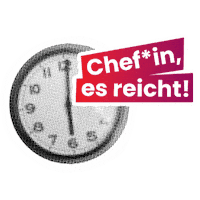 Clock Es Reicht Sticker by Deutscher Gewerkschaftsbund (DGB)