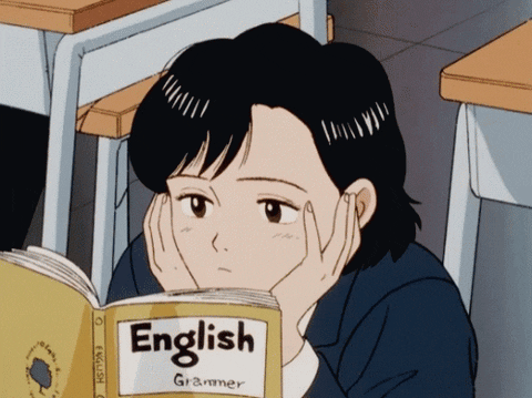 pimpyu giphyupload anime english studying GIF