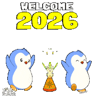New Year Penguin Sticker by Pudgy Penguins