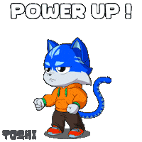 Level Up Cat Sticker by Toshithecat