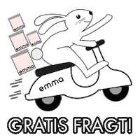pakkehare gratisfragt Sticker by emmadanmark