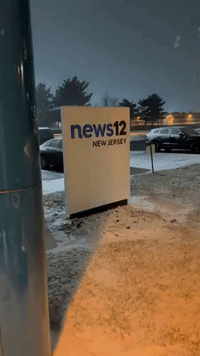 Snowfall in New Jersey as Nor'easter Approaches