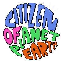 Planet Earth World Sticker by Franziska Höllbacher