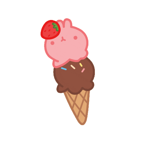 Hungry Ice Cream Sticker by Molang