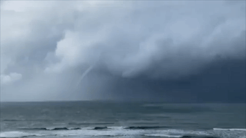 Waterspout Swirls Near Daytona Beach Amid Weather Warning