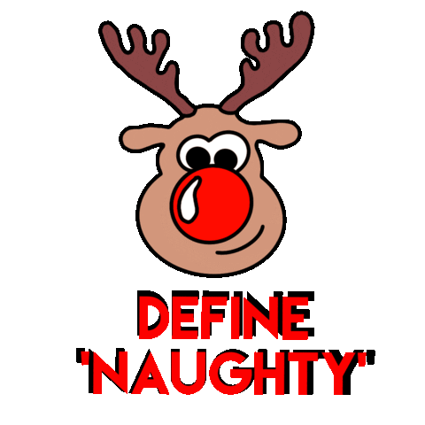 Define Naughty Red Nose Sticker by Cavanagh Foyle