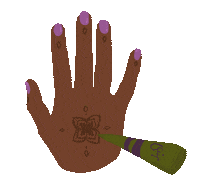 awfulanimation hand Eid eidmubarak henna Sticker