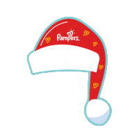 Santa Hat Christmas Sticker by Pampers India