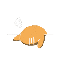Tired Orange Sticker