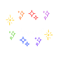 readerapparel pride reading reader rainbow stars Sticker