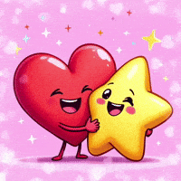 goodvibewishes heart star hug hug love GIF
