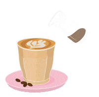 Coffee Latte Sticker by elan_cafe
