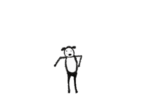 Dance Dog Sticker by Kimmy Ramone