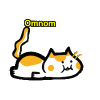 Eat Nom Nom Sticker by Poku Meow