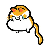 Sad Cat Sticker by Poku Meow