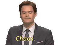 Bill Hader Chaos Sticker by hamlet