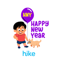 Happy New Year 2K20 Sticker by Hike Sticker Chat