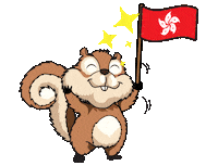 nutchiesid squirrel hongkong champy nutchies Sticker