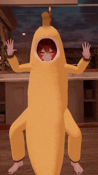 ZakkieVR banana wiggle vrchat zakkievr GIF