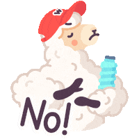 Sorry No Way Sticker by Llama Luna