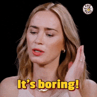 Bored Emily Blunt GIF by First We Feast