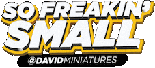 davidminiatures miniature so small david miniatures so freakin small Sticker