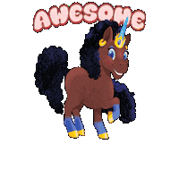 Awesome Sticker by Afro Unicorn