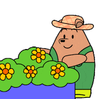 Bear Plants Sticker