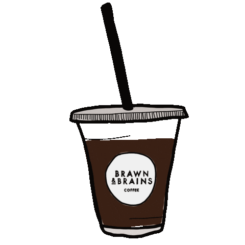 Black Coffee Sticker by Brawn & Brains Coffee