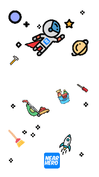 work hero Sticker by NearHero