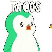 Hungry Penguin Sticker by Abster