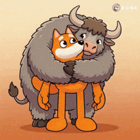 Hugging Gradient GIF by BONK