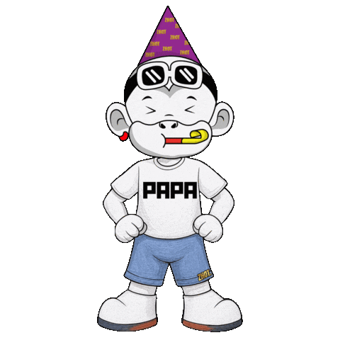 Papa Pa Sticker by Zhot