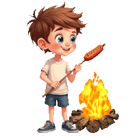 Boys Girls Bonfire Sticker